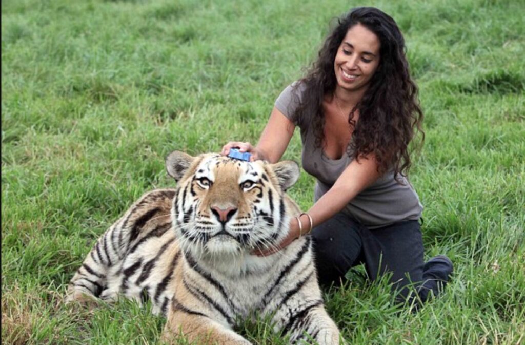 women with tiger