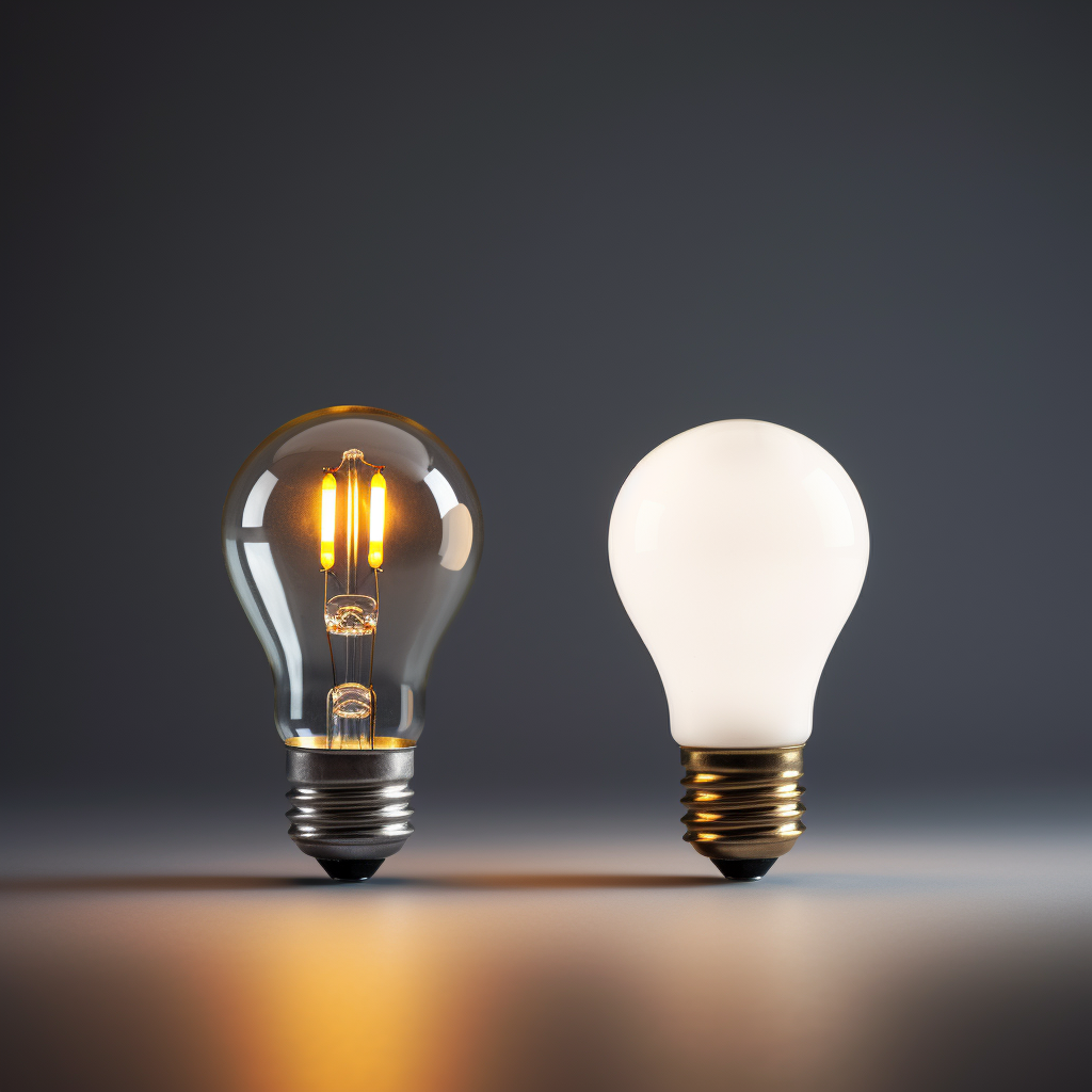 LED Vs. incandescent efficiency