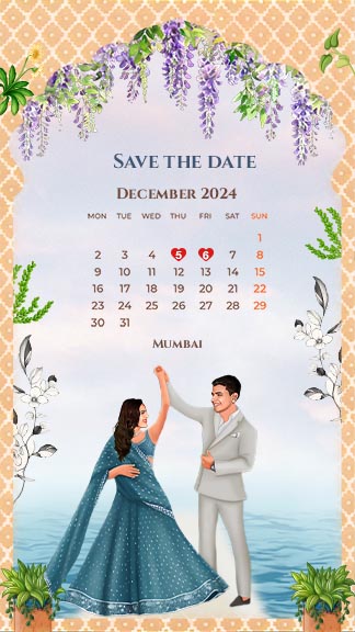 Save The Date Invitation Card