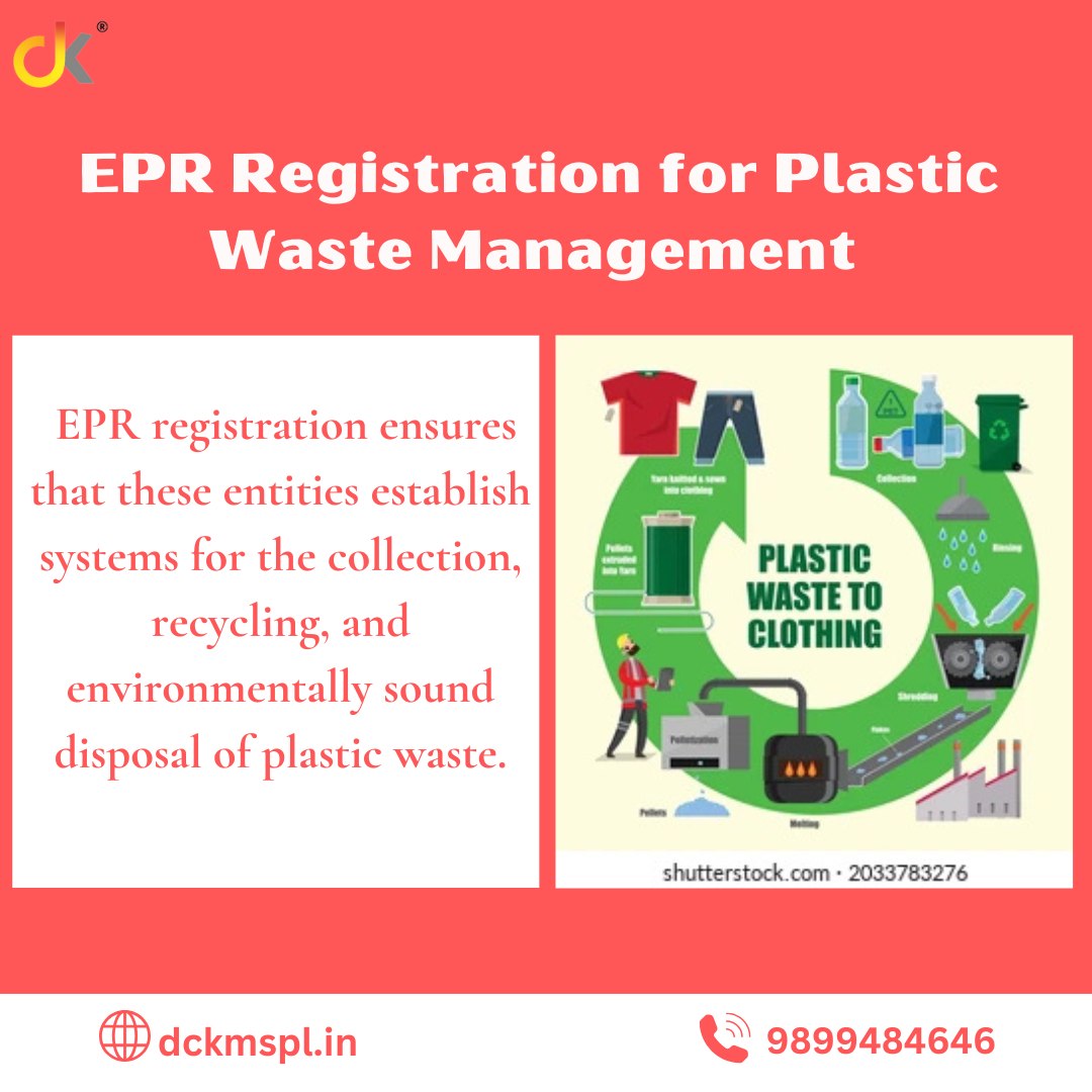 EPR registration for plastic waste management is a regulatory approach aimed at reducing plastic pollution. It mandates that producers, importers, and brand owners take responsibility for the entire lifecycle of their plastic products, from production to end-of-life disposal.