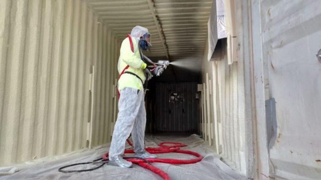 open-cell foam insulation installation