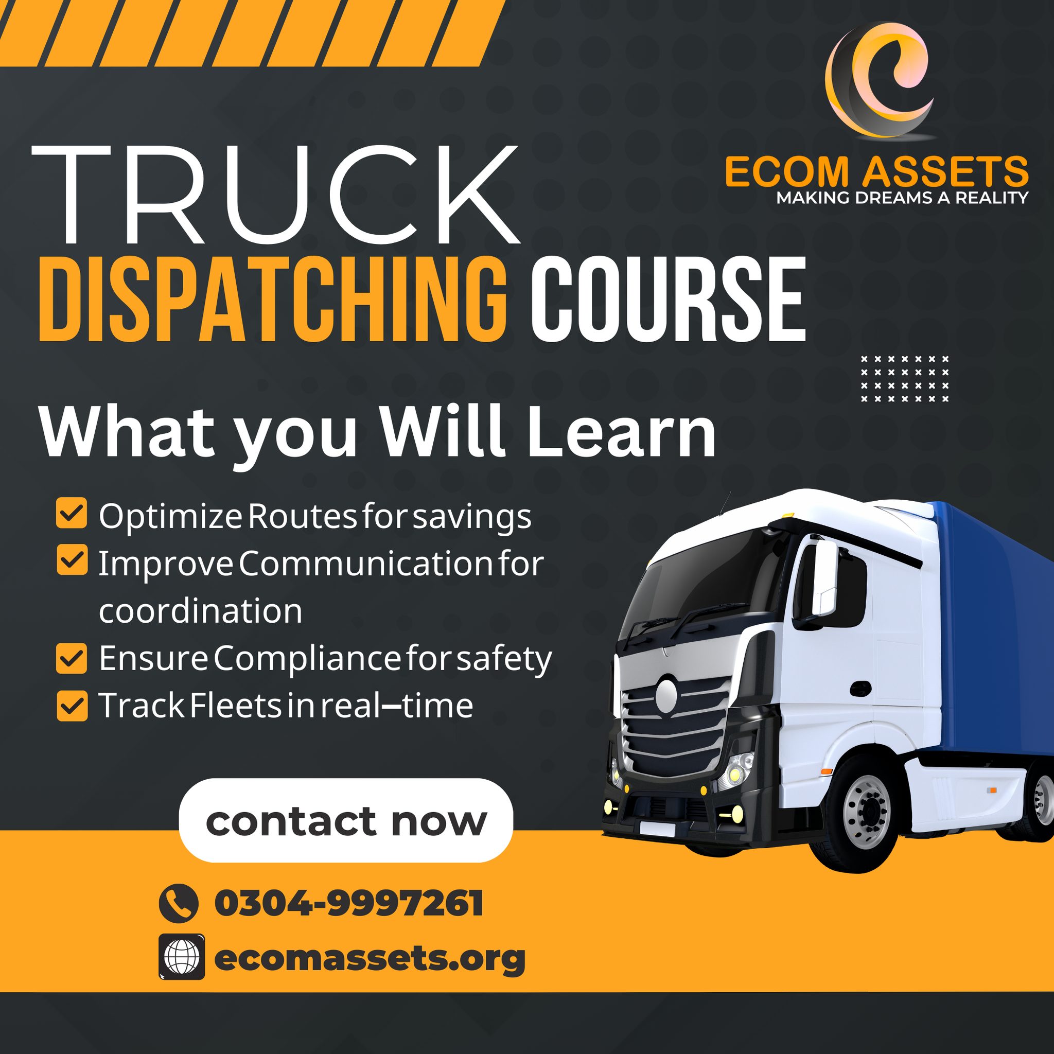 Truck Dispatching Course in Lahore.