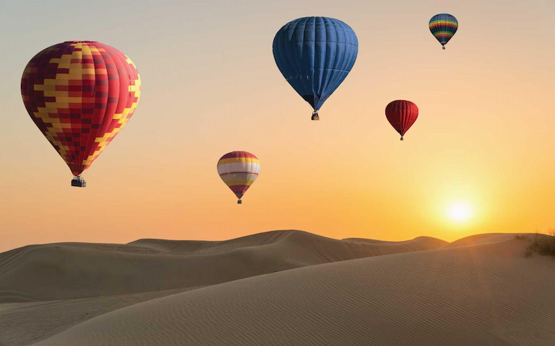 Hot Air Balloon Rides Above the Sands